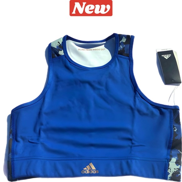 ♻️🆕 adidas x Zoe Saldana U for U B-Top Sports Bra - Picture 5 of 15